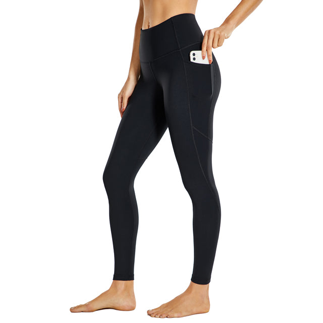 High Waist Solid Color Leggings for Fitness Running