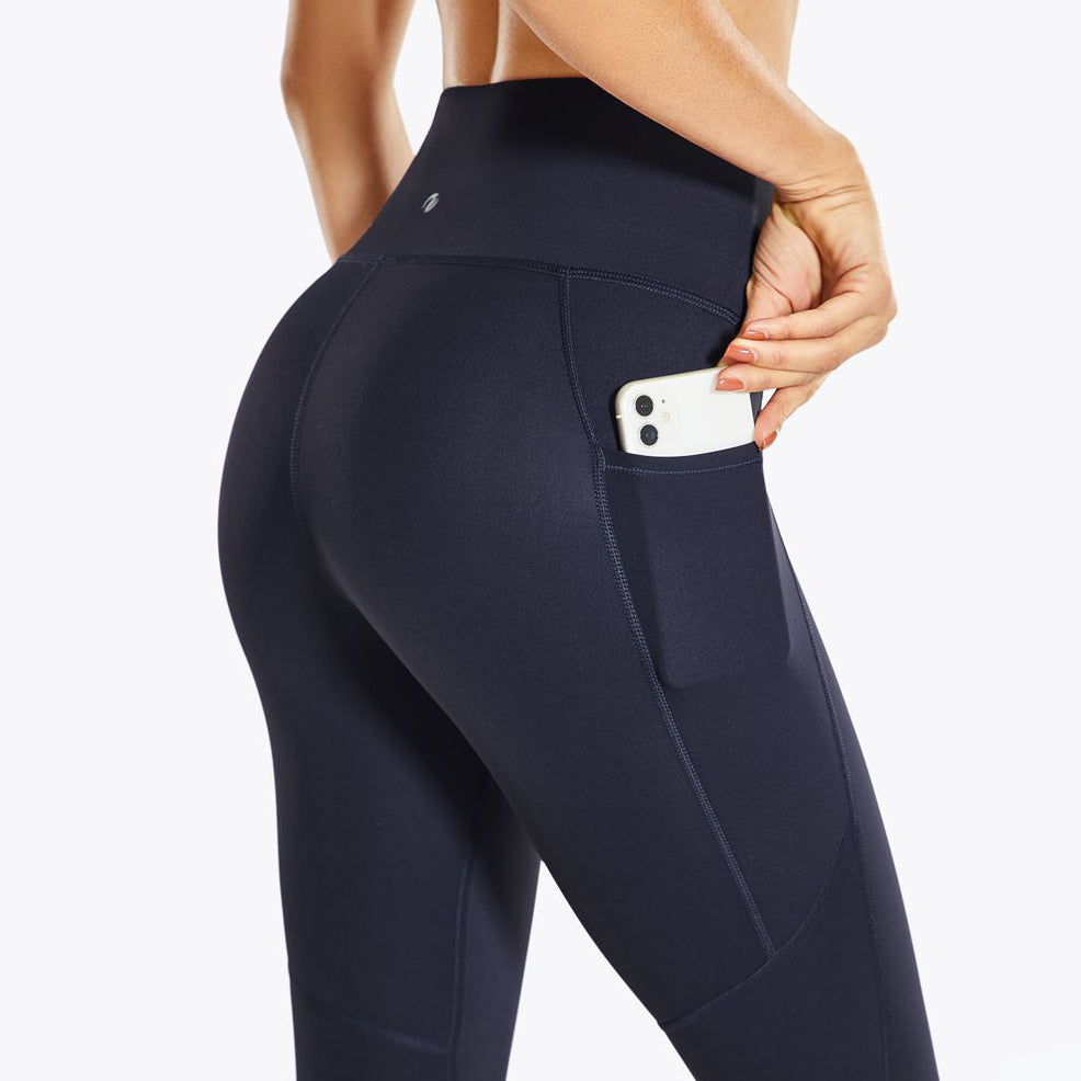 High Waist Solid Color Leggings for Fitness Running