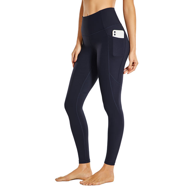 High Waist Solid Color Leggings for Fitness Running